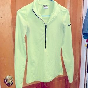 Nike Pro highlighter green jacket